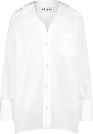 Câllas Milano Petra Cotton Poplin Boyfriend Oversize Shirt in White at Nordstrom, Size 40 It