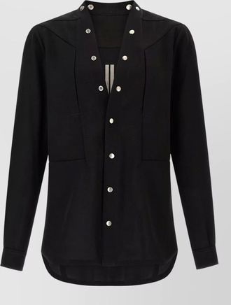 Rick Owens cotton v-neck shirt jacket