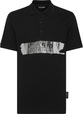 Plein Sport Polo Shirt SS Silver Brush - Heren - Fitness - Zwart - XS - Katoen - Fitness
