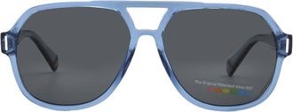 Polaroid Grey Navigator Unisex Sunglasses PLD 6193/S 0PJP/M9 57