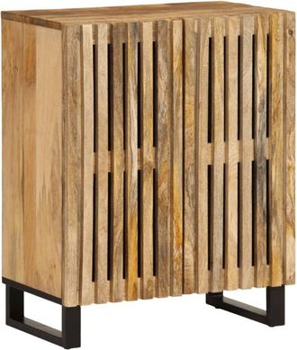 vidaXL Sideboard 60x34x75 cm Solid Wood Rough Mango vidaXL