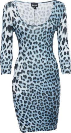 Cavalli Abito aderente leopardato Pre-owned - Blu