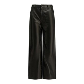 Semper Pantaloni casual in pelle nappa - - Trousers - Donna - Nero - XL