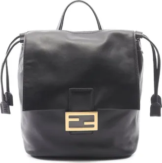 Fendi Pre-owned Fendi FF Leather Backpack Ladies 7FHE650XZYCY7323