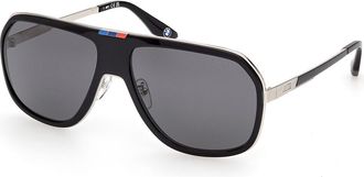 BMW BW0076-H Polarized 01D Mens Sunglasses Black Size 63