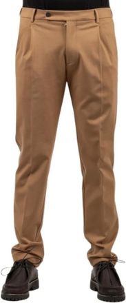 Berwich Retro Lange Broek - Heren - Broeken - Beige - Maat: XL Viscose