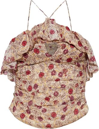 Isabel Marant Djimia Top - Dames - Tops zonder mouwen - Veelkleurig - XS - Katoen - Tops