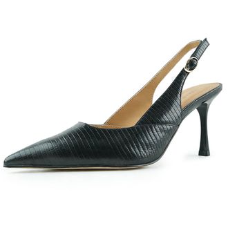 Generic Womens Elegant Pointed Toe Ankle Strap Heels Pumps for Evening Wedding Party Formal AQ002 Black 7.5