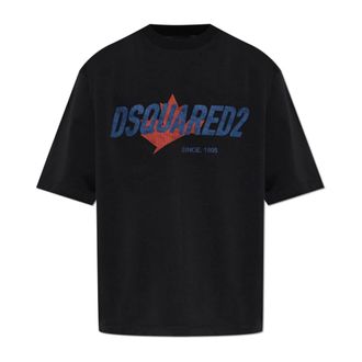Dsquared2 T-Shirts, male, Black, Size: 3XL Branded Logo T-Shirt