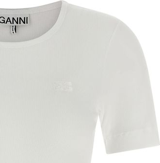 Ganni Ganni Organic Cotton Womens T-Shirt