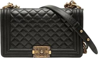 Chanel Pre-owned Boy Flap Schoudertas - Dames - Vintage Schoudertas - Zwart - ONE Size - Leer - Vintage