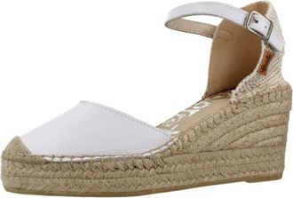 Vidorreta Alpargata Napa - Dames - Sleehakken - Wit - 40 EU - Leer - Schoenen