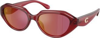 Coach HC8433U CBY77 5526D0 Womens Sunglasses Red Size 52