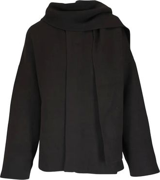 Le Kasha Cardigan con sciarpa - Marrone