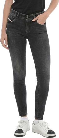 Diesel Black Skinny Mid Rise Jeans