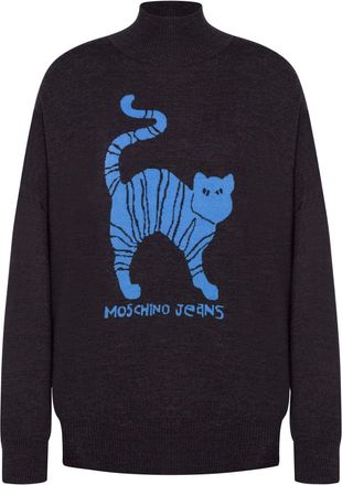 Moschino intarsia wool jumper - women - Virgin Wool - S - Black