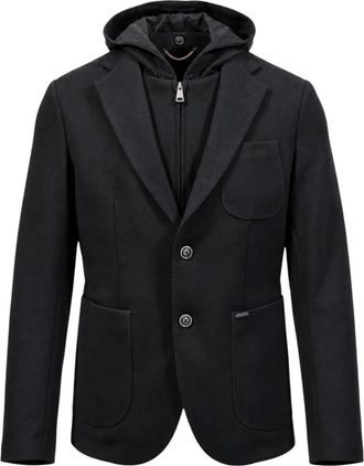 Gianni Lupo Blazer in maglia Gl3006Tr-F26 - - Jackets - Uomo - Nero - M