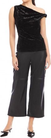 Fifteen Twenty Nadia Twisted One Shoulder Top In Black