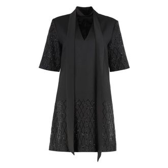Pinko Party Dresses, female, Black, S, Lipogramma Dress