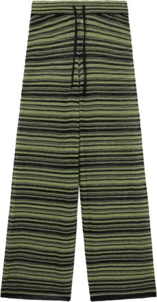 Ganni Gestreepte broek - Zwart