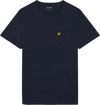 Lyle & Scott Mens Lyle & Scott Pocket On Chest Dark Navy T Shirt - Black - Size: 42
