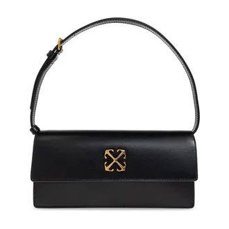 Off-white Handbags, female, Black, Size: ONE SIZE Jitney 1.0 hand bag