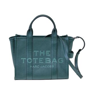 Marc Jacobs The Leather Medium Tote - Dames - Shoppers - Groen - ONE Size - Leer - Tassen