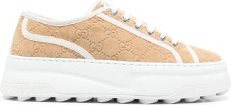 Gucci Tennis 1977 sneakers - women - Rubber/Calf Suede/Wool - 36.5 - Neutrals