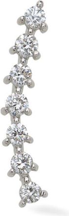 Lark & Berry 14kt white gold Modernist Linear diamond earring - women - Lab Grown Diamond/14kt White Gold - One Size - Silver