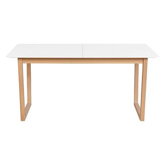 Miliboo Miliboo - Mesa De Comedor Extensible Madera Clara Y Blanco L160-240 Cm Laho