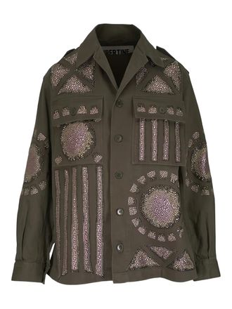 Libertine - Libertine Athena embellished button-up jacket - Green