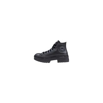 Converse Sneakers, female, Black, Size: 7 1/2 US Leather Ankle Boots with Classic Design