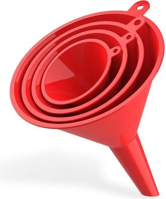 OEM Dailygoods, Juego De 4 Embudos, Aptos Para Uso Alimentario Y Libres De Bpa, Mini Embudo Para L&iacute;quidos, Mango Antideslizante, Embudo De Llenado