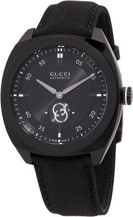 Gucci Interlocking G Automatic Black Dial Mens Watch YA142330