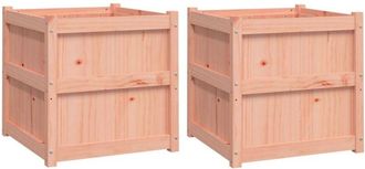 vidaXL Jardineras de jardín 2 unidades madera maciza Douglas vidaXL