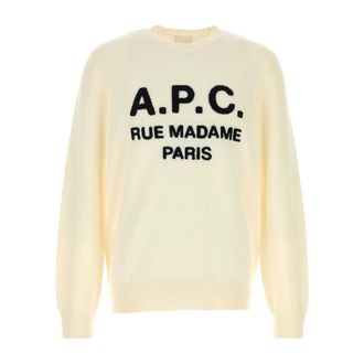 A.P.C. Round-neck Knitwear, male, Yellow, Size: XL Maurice Sweater