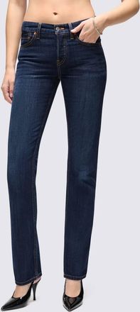 Re/Done Slim Straight Leg Jean In Dk Lady Blue