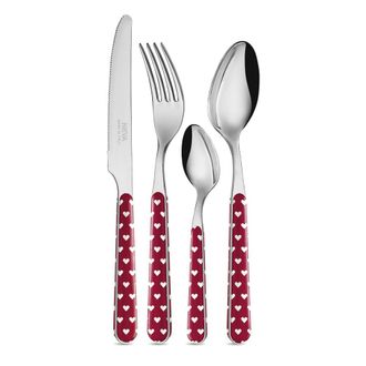 Neva Juego 24 cubiertos acero inoxidable con mango efecto porcelana