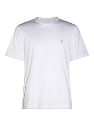 Brunello Cucinelli White Cotton T-Shirt