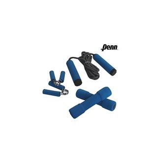 Trade Shop Trade Shop - Kit Completo De Gimnasia De 3 Piezas Con Pesas De Agarre Y Cuerda Para Saltar Penn Azul