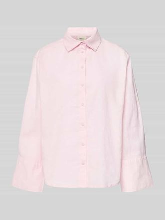 Gina Tricot Regular Fit Bluse aus Leinen-Baumwoll-Mix in Flieder, Gr&ouml;&szlig;e XL