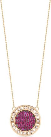 Officina Bernardi 18kt yellow gold large SenzaTempo ruby and diamond necklace - women - 18kt Yellow Gold/Ruby/18kt White Gold - 41