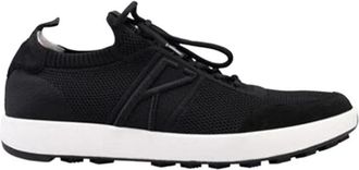 Kiton Sneakers Kalfsleer - Heren - Sneakers - Zwart - 43 1/2 EU - Leer - Schoenen