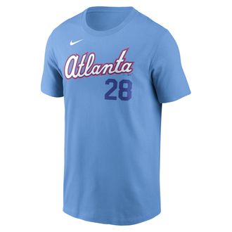Nike Matt Olson Atlanta Braves City Connect Nike Mens MLB T-Shirt in Blue | N1994EYAW9-VHS