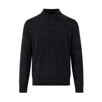 HUGO BOSS Polo in maglia H-Lancione - - Knitwear - Uomo - Nero - 2XL