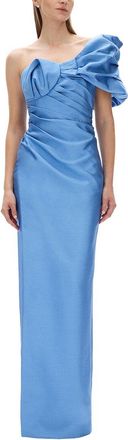 Rachel Gilbert Marlo Fitted Wool & Silk-Blend Gown