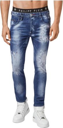 Philipp Plein Slim-fit Jeans - Heren - Slim Fit Jeans - Blauw - W31 - Katoen - Jeans