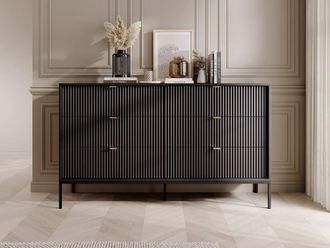 Vente-Unique 6 - Drawer Chest - Black - LIOUBA By Pascal Morabito