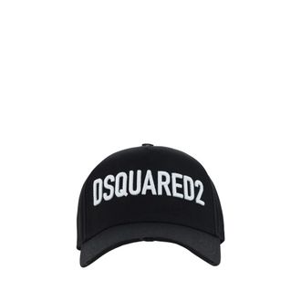 Dsquared2 Baseballpet met logo Urban stijl - Heren - Petten - Zwart - ONE Size - Katoen - Accessoires