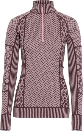 Kari Traa Smekker Half-Zip Merinounterw&auml;sche f&uuml;r Damen | rosa